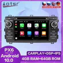 Dla Toyota Auris 2013 2014 2015 PX6 ekran dotykowy Radio samochodowe nawigacja GPS Android odtwarzacz multimedialny Audio Auto Stereo Carplay HD