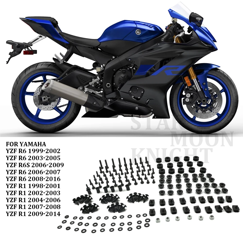 For Yamaha R6 2003 2004 2005 CNC Motorcycle Fairing Fasteners Complete