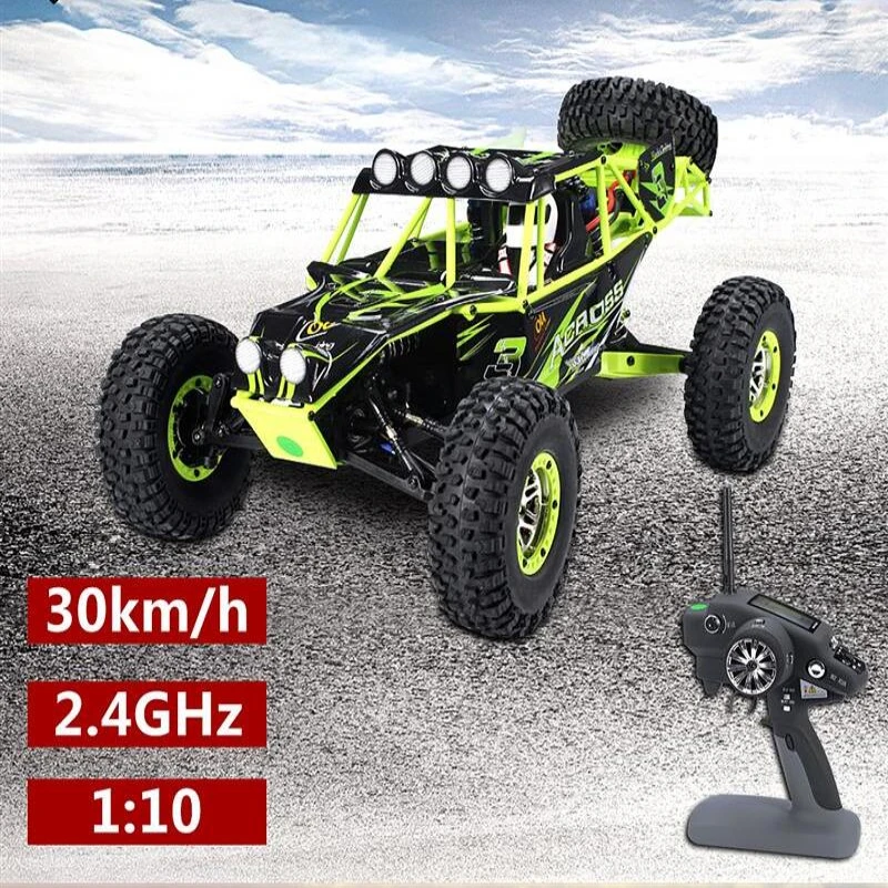 WLtoys RC автомобиль 1:10 4WD 2 4G две скорости 30 км/ч Гусеничный гоночный с светодиодный