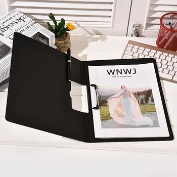 

Simple office writing board clip multi-function folder can turn pages plastic board clip office data folder office supplies