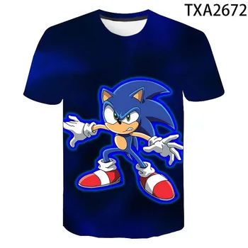 

2020 New Sonic The Hedgehog Cartoon Anime 3D T Shirt Men Women Children Summer T-Shirt Short Sleeve Tee Boy Girl Kids Streetwear