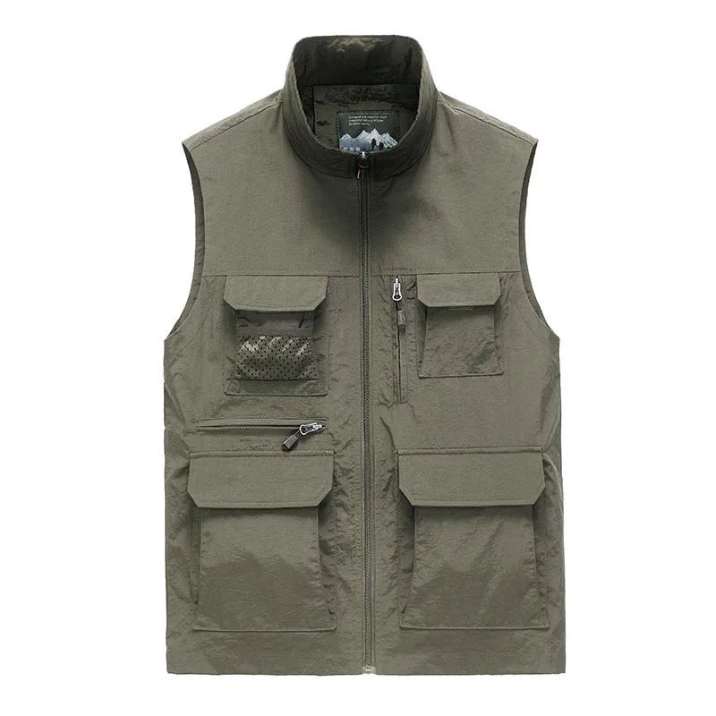 

Men Waistcoat Large Size Multi-pockets Casual Quick-Dry Fishing Photography Mountain Climbing Thin Waistcoat 9902