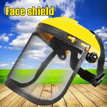 

Face Shield Safety Helmet Hat with Full Face Mesh Visor for Logging Brushcutter Forestry JS23