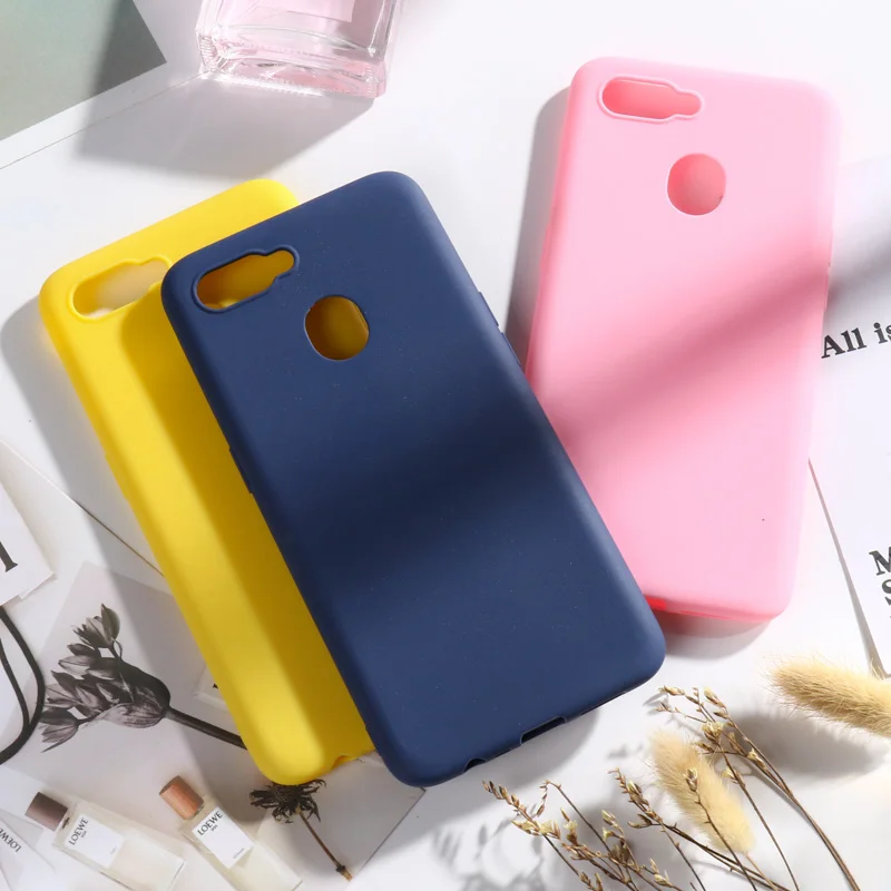 

For OPPO AX7 A7 A5S Case 6.2'' Candy Color Soft Phone Case For OPPO A1K K3 Reno Z Ace Realme 5 3 Pro XT A5 A9 2020 Cover Fundas