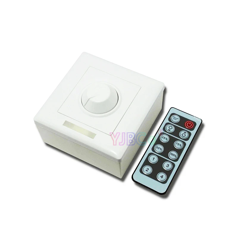 Single color Wall Switch LED Dimmer DC12-24V 8A controller with IR 12Keys Remote Control For Single Color LED Strip Light Bulb
