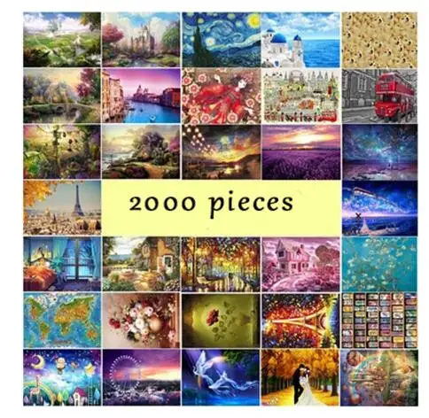 Деревянные головоломки 2000 шт. всемирно известная картина игрушки для взрослых
