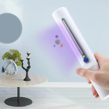 

Light Tube Portable ABS LED UV Disinfection Lamp Mini Battery Powered Home Travel Bathroom Household 5v White UVC Sterilizer 3W