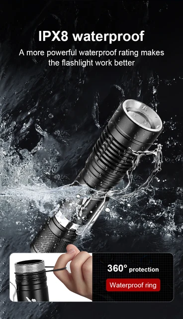 XHP120 lampe de poche de plongée la plus puissante 600M lampe torche de  plongée sous-marine professionnelle lampe de poche LED haute puissance IPX8  lampe sous-marine