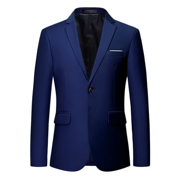 

HCXY 2019 White Wedding blazers men Formal Dress Solid color mens suit jacket Slim Fit Business Mens Blazer