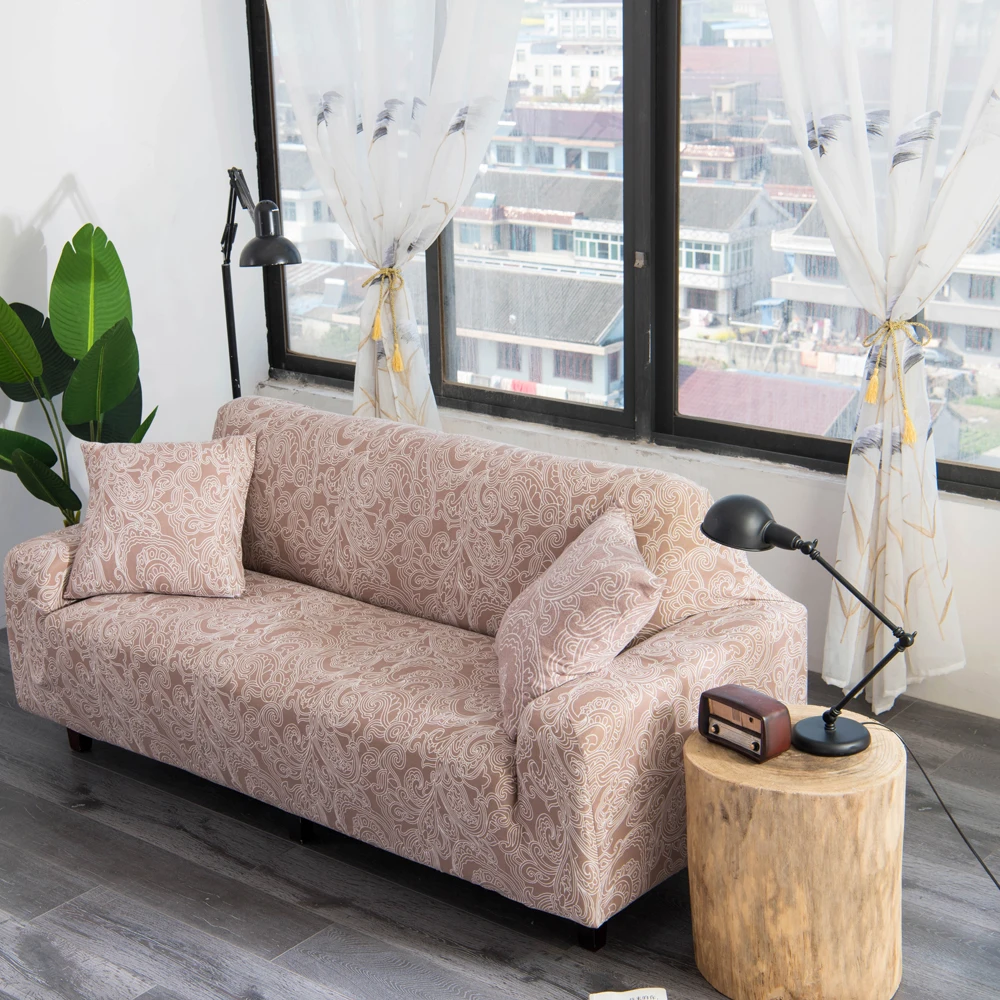 Эластичный чехол для дивана с растительным узором, растягивающийся чехол для дивана, моющийся чехол для дивана на двоих, полотенце, угловой чехол, мебельные кресла - Цвет: 2