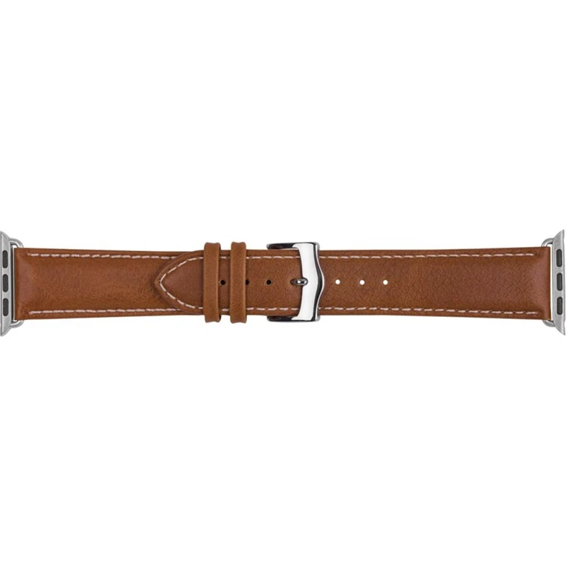 Dbramante1928 Copenhagen Watch Strap for Apple Watch 38mm- Tan/Silver