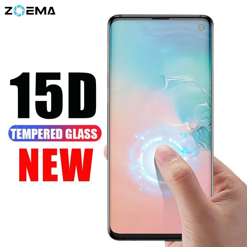3D изогнутое закаленное стекло для samsung Galaxy S10 S10e S9 S8 Plus S7 Note 8 9 10 Pro Полное покрытие экрана Защитная пленка 1000 шт