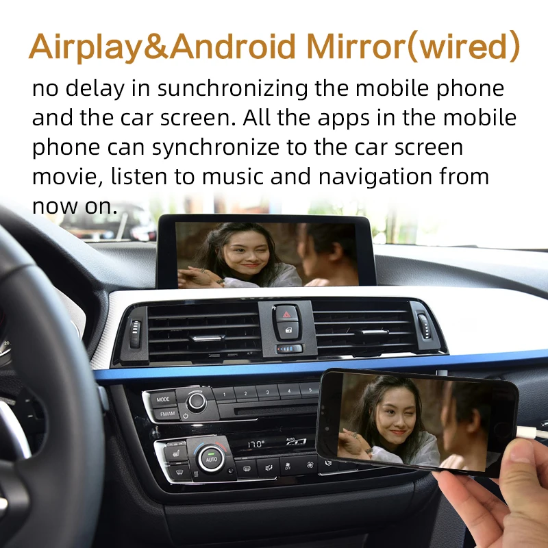 Sinairyu wifi беспроводной Apple Carplay для BMW Модифицированная 4 серия F32 F33 F36 NBT 2013- Android Авто/зеркало Waze Spotify карты