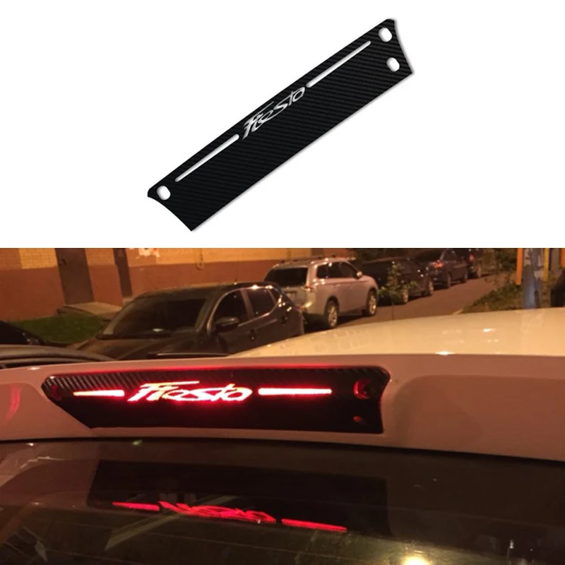 Waterproof Strong Adhesive Carbon Fiber Rear Braking Light Stickers Case For Ford Fiesta 2009-2015 Car Accessories Styling | Автомобили и