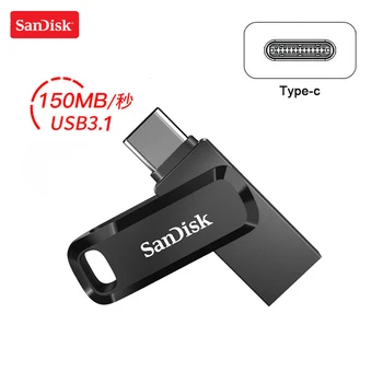 

100% Original Sandisk DC3 USB Type-C 32GB 64GB OTG Flash Drive Mini U Disk Memory USB Stick 128GB SDDDC3 USB 3.1 Pendrive