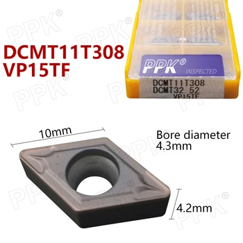 

DCMT11T308 DCMT32.52 VP15TF carbide inserts Internal Turning tool DCMT 11T308 face endmills Lathe Tools Milling cutter CNC tool