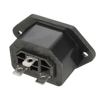 

IAC IEC C13 C14Chassis Female 15A/250V 3PIN 05231 Inline Chassis Socket Plug Rewireable Convenierent Mains Power Connector