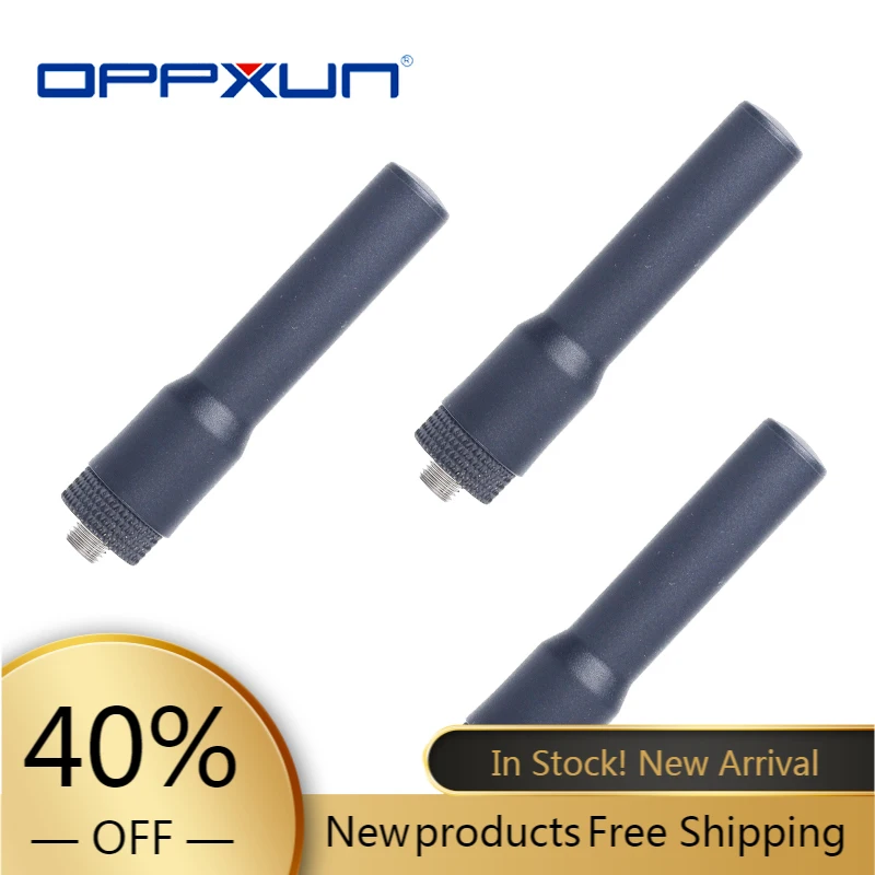 OPPXUN-antena hembra para walkie-talkie, SMA-F, VHF, UHF, banda Dual, para Baofeng, UV5R, BF-888S, Kenwood, Retevis, 1 Uds.