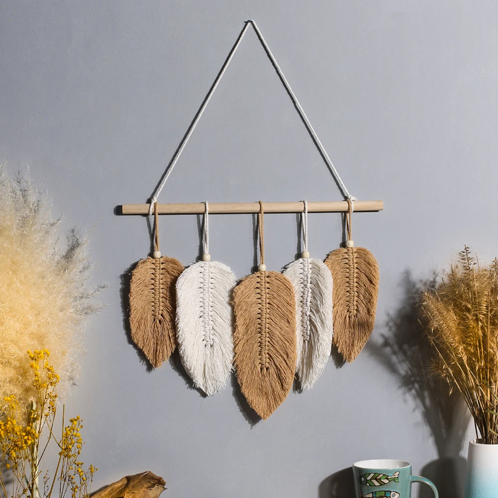 Atrapasueños bohemio grande, colgante de pared de macramé con plumas  blancas para decoración del hogar o boda Vintage, círculo de 35cm y 110cm  de largo, color blanco YONGSHENG 8390606143884