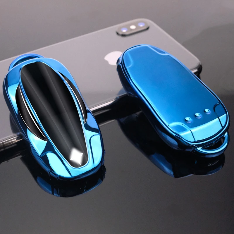 

TPU Car Auto Remote Key Cover Shell for Tesla Model 3 Car Key Case Car Accessories Decoration Styling
