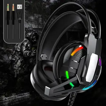 

Colorful lights RGB Marquee Stereo Bass Wired Gaming Headset with Microphone for Xbox PC Gamer drop shipping
