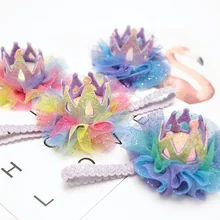 Angelneitiri/Детская Корона, украшение для волос, для девочек, для малышей, restonic sha, пряжа, заколки, лента для волос, Сетчатое платье, аксессуары