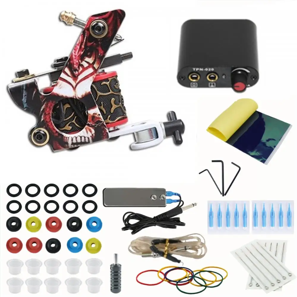 

Tattoo Machine Kit 1 Tattoo Machine Gun Black Power Needles Tattoo Accessories Body Art Tool