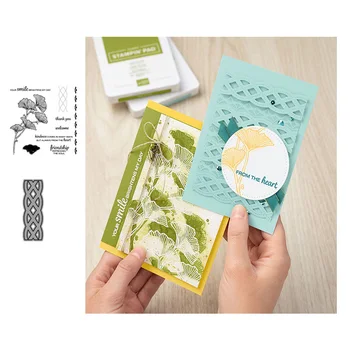 

Metal Cutting Dies and Stamp Set For DIY Scrapbooking Embossing Braid flower Card Making Cutting Crafts Stencil Dies 2020