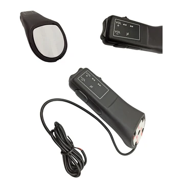 

Portable Steering Wheel Button Wired Controller Modified ABS DVD Sound Easy Install Multi-functional Car Navigation Accessories