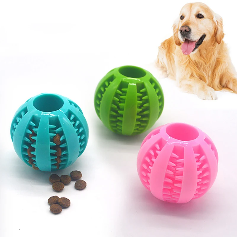 

Dog Food Ball Lnteractive Elastic Ball Natural Rubber Leaky Ball Teeth Rubber Cleaning Ball Dog Toys Accessories Dog Supplies