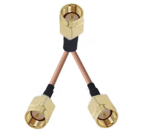 RP SMA/SMA to 2X SMA Male Female One in two Y Type Splitter Combiner WIFI Antenna Extension Cable RG316 RF Coax Pigtail Jumper