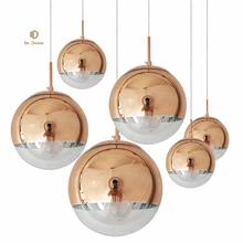 

Modern Pendant Lights Luxury Gold Glass Ball Lampshade Hanging Lamps Fixtures for Dining Room Bedroom Decor Luminaire Lighting