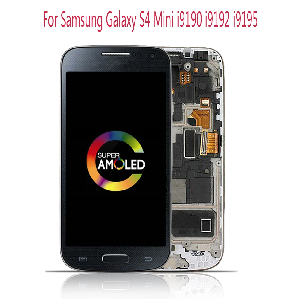 ЖК дисплей Sinbeda AMOLED мобильный телефон 4 3 дюйма для Samsung Galaxy S4 Mini i9190 i9192 i9195