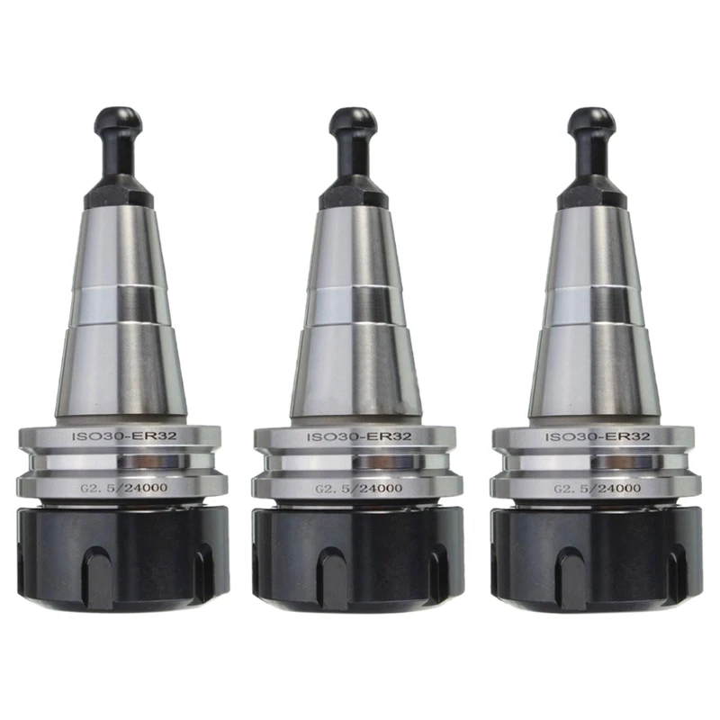 

TOP 3PCS metal ISO30 ER32 50 Balance Collet Chuck G2.5 24000rpm CNC Toolholder