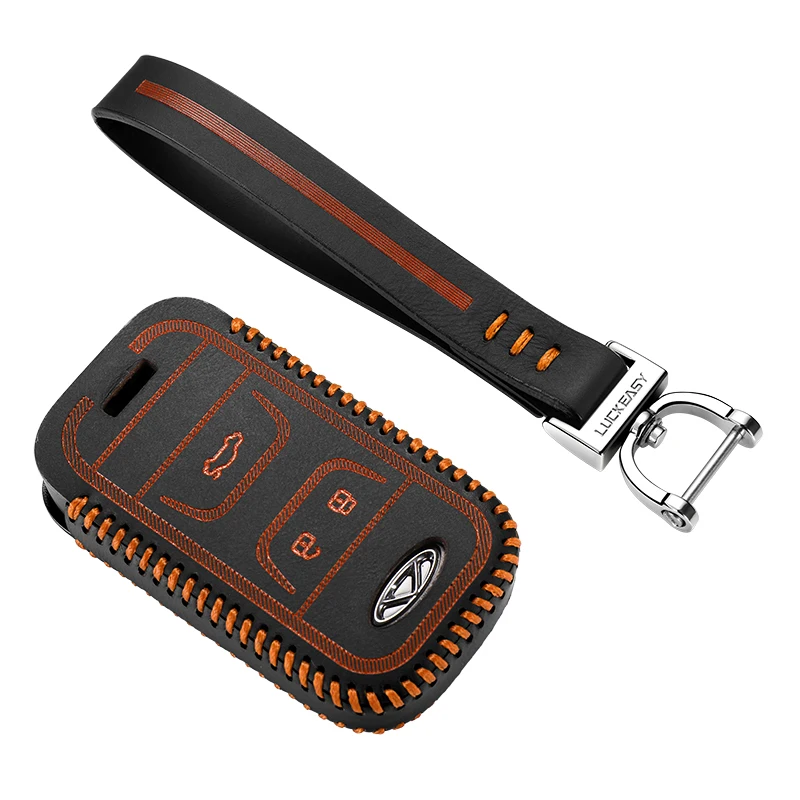 Luckeasy кожаный чехол для ключей CHERY TIGGO 8 3 5 Chery ARRIZO 3 7 Chery E3 E5 бонусный Автомобильный ключ сумка/чехол держатель кошелек key2y - Название цвета: yellow 2