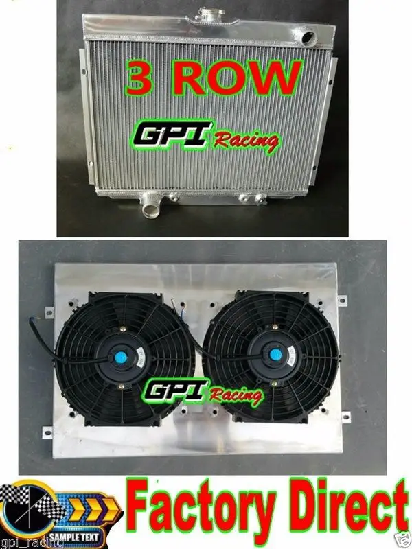Aluminum Radiator +shroud&fan 19671970 For Ford For Mustang / For