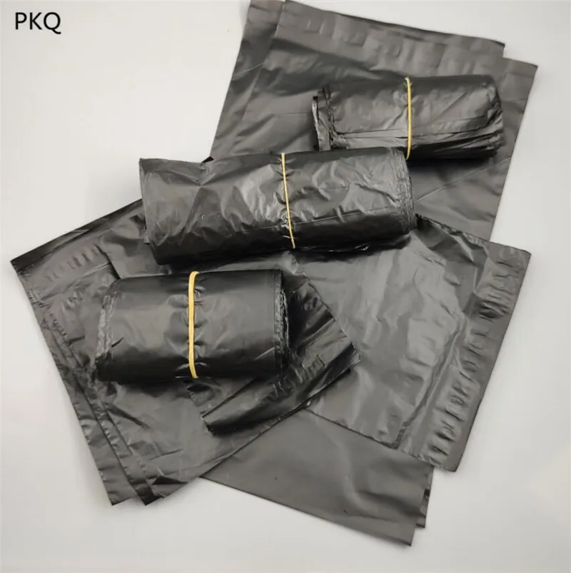 100 шт много размеров Новые Черные Пластиковые курьерские Сумки поли конверт для отправки самоклеющиеся полиэтиленовые пакеты конверт полиэтиленовый пакет