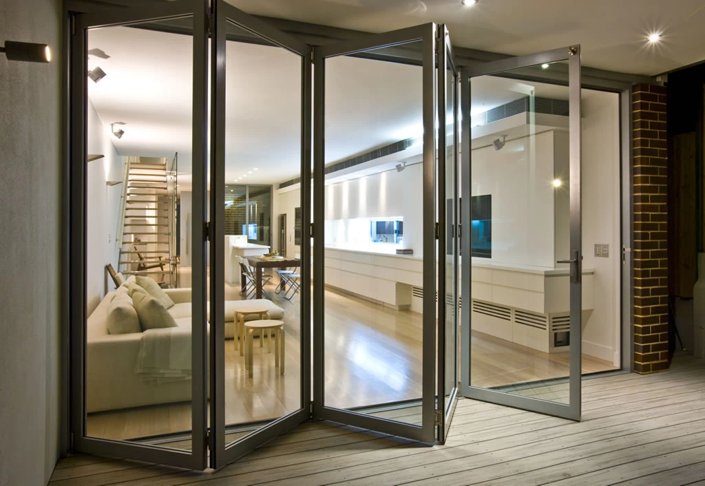Arturo Eliminar Deflector Puerta corredera de vidrio de aluminio, diseño plegable para Interior,  balcón, Villa|Puertas| - AliExpress