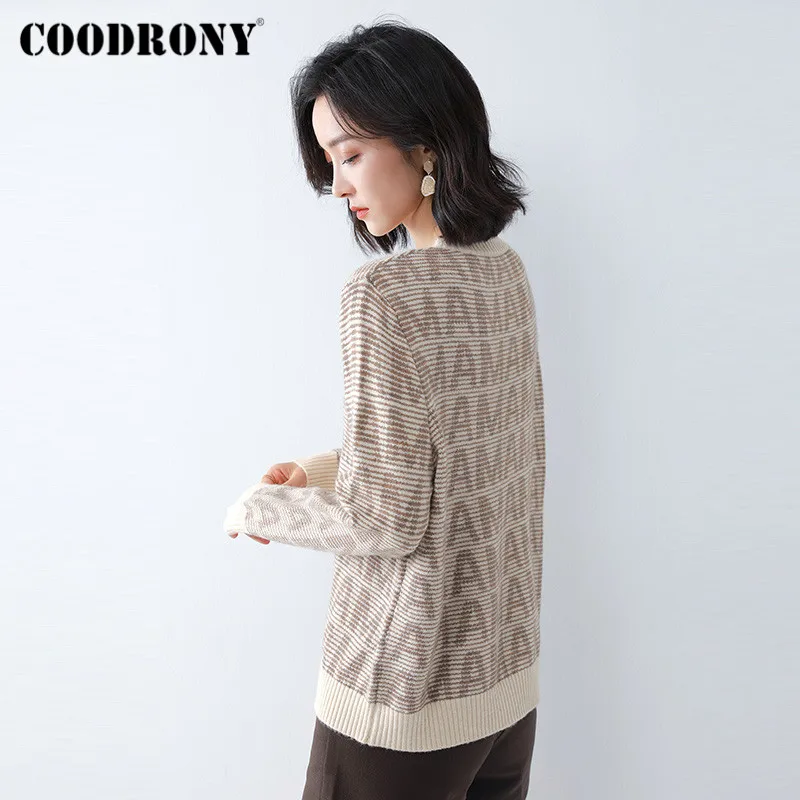 COODRONY Brand 2020 New Knitting Letter Slim Pullover Sweaters Female Autumn Winter Streetwear Fashion Jumpers Women W1166