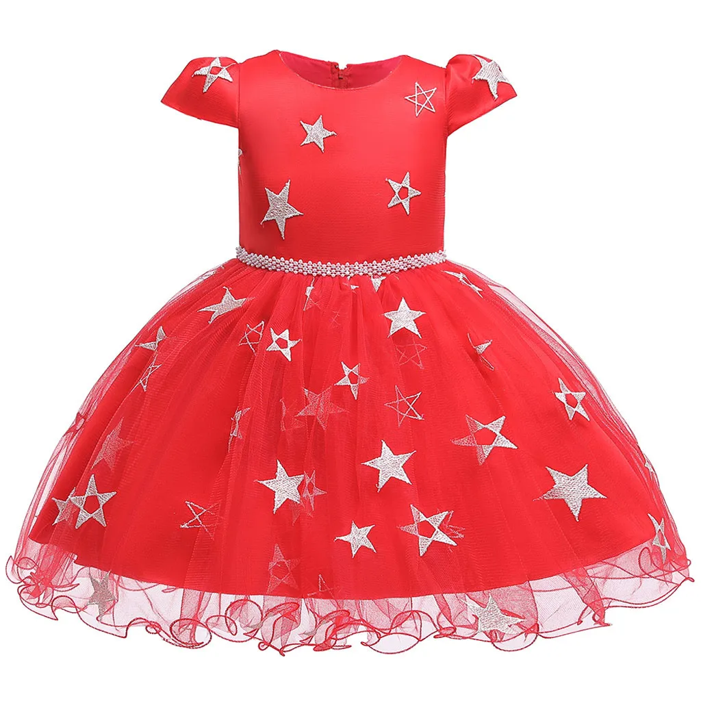 Официальная одежда для детей на Хэллоуин, платье принцессы с принтом звезды для девочек, детские кружевные наряды-пачки с бантом, Карнавальная одежда на Хэллоуин# LR4