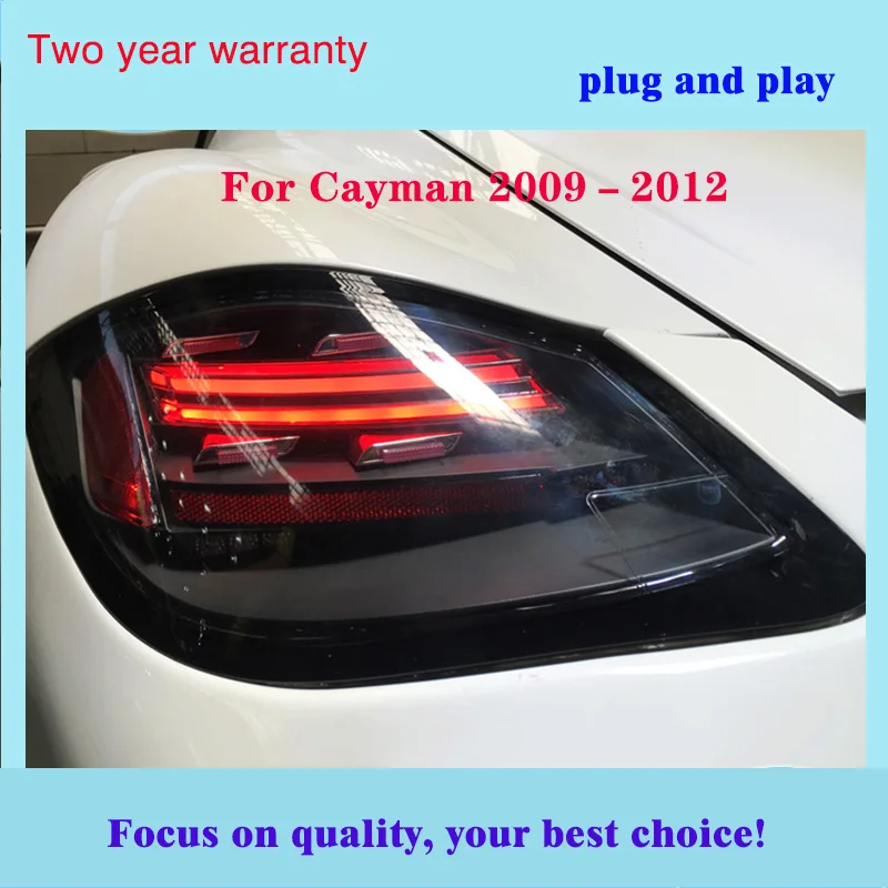 Автомобильные задние фонари для Porsche Cayman 987-2 года 2009-2012 Задние Фонари светодиодный задний фонарь задний багажник крышка лампы drl+ сигнал+ тормоз+ обратный