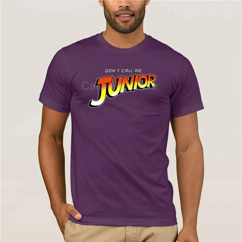 Мужская мода, стильная футболка, Dont Call Me Junior, Индиана Джонс, Мужская Дизайнерская мужская крутая футболка с коротким рукавом - Цвет: purple