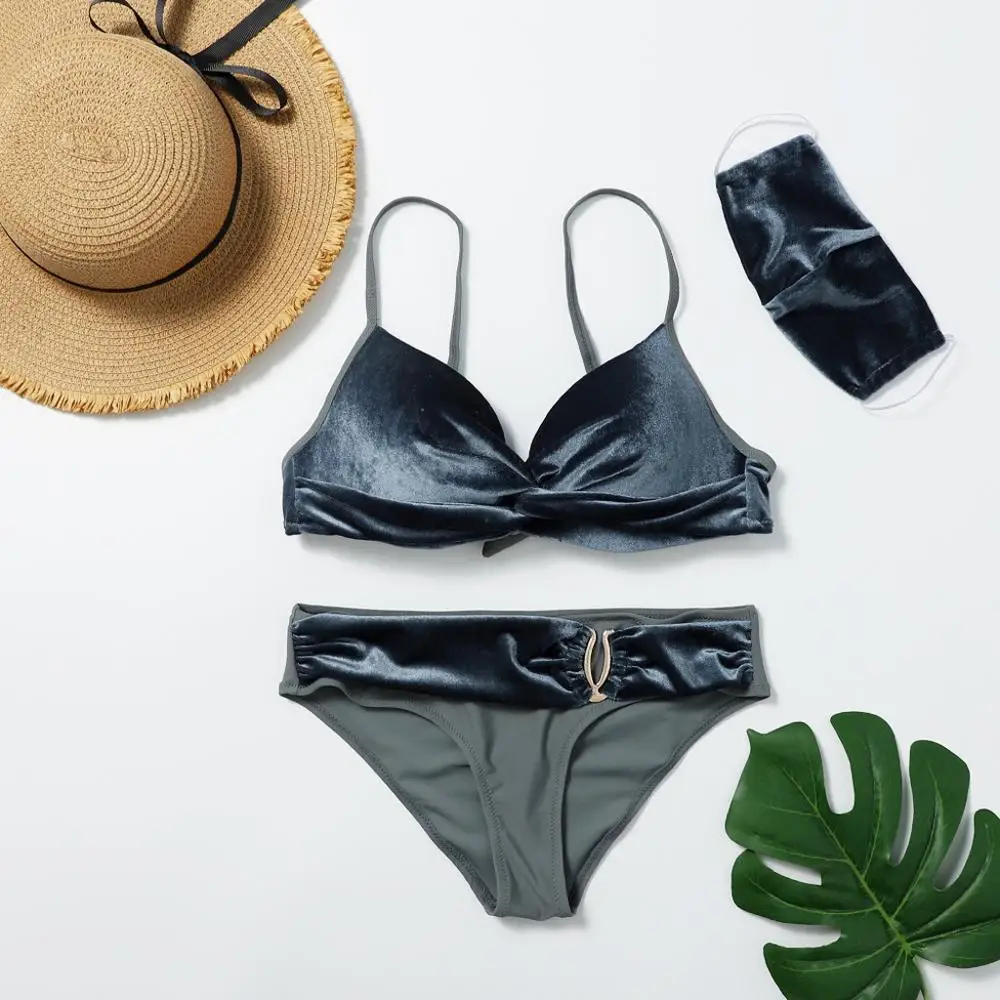 Женский купальный костюм сексуальное бикини маска для лица купальник 2020 женский