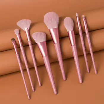 

8 Pcs Makeup Brushes Tool Set Cosmetic Powder Eye Shadow Foundation Blush Blending Beauty Make Up Brush Maquiagem TSLM2