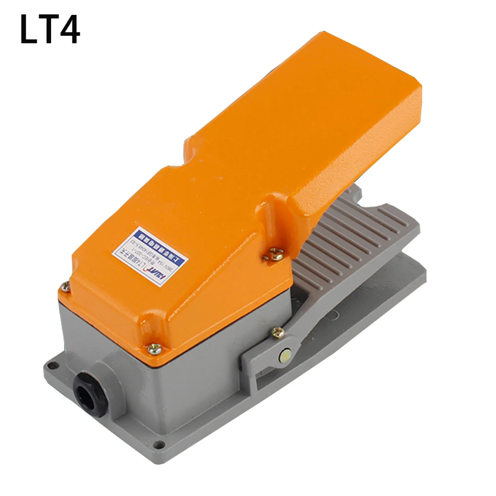 

LT4 foot switch aluminium case treadle pedal switch for machine tool control silver contact