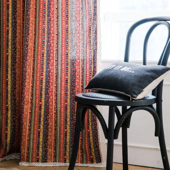 

Bohemia Window Curtain Vintage Voile Lace Bedroom Drap Sheer Screening Valances Home Hotel Restaurant Party Rod Pocket Decor