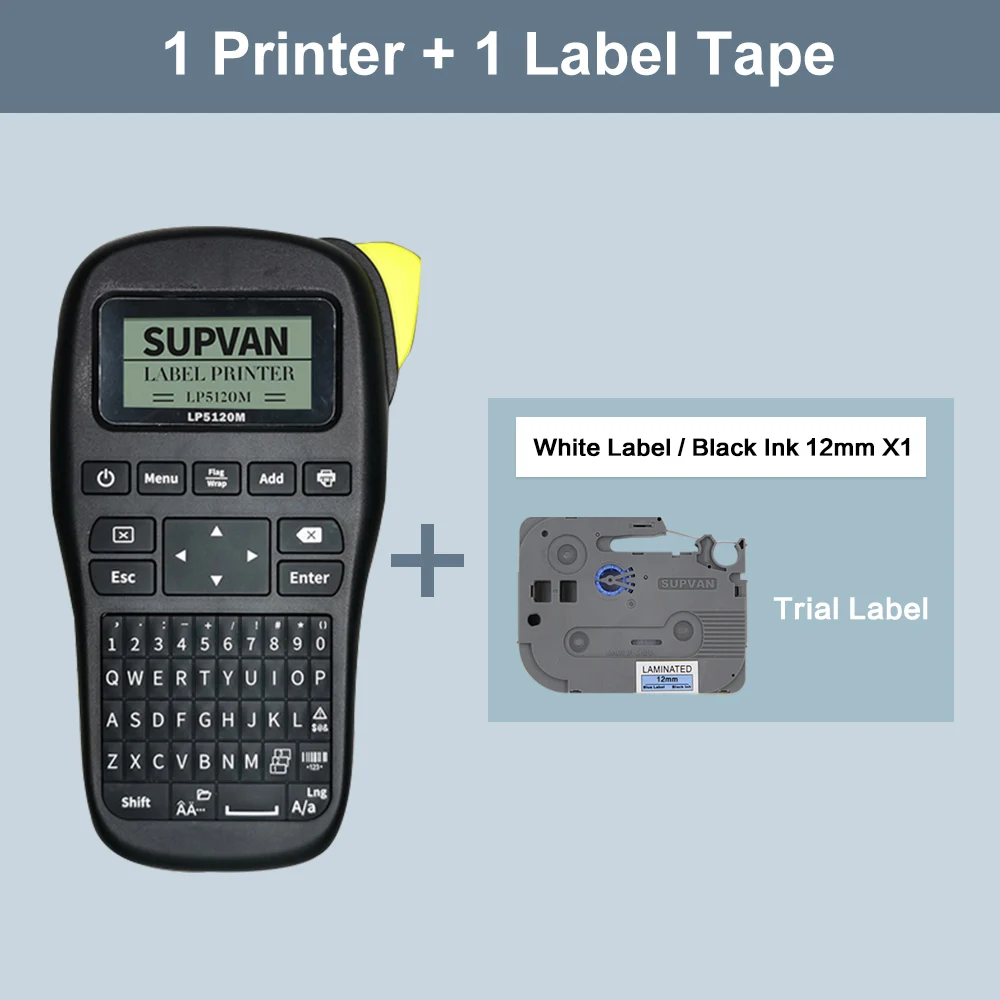 Supvan Labeler LP5120M Thermal Transfer Labels Printers Multiple Languages Labeling Machine Portable Labels Printing Machine New 