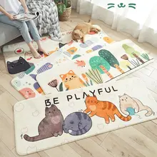 Утепленные из искусственной шерсти плюшевые ковры для детей, с рисунком в виде льва, с принтом "овечки" прямоугольные ковры коврики