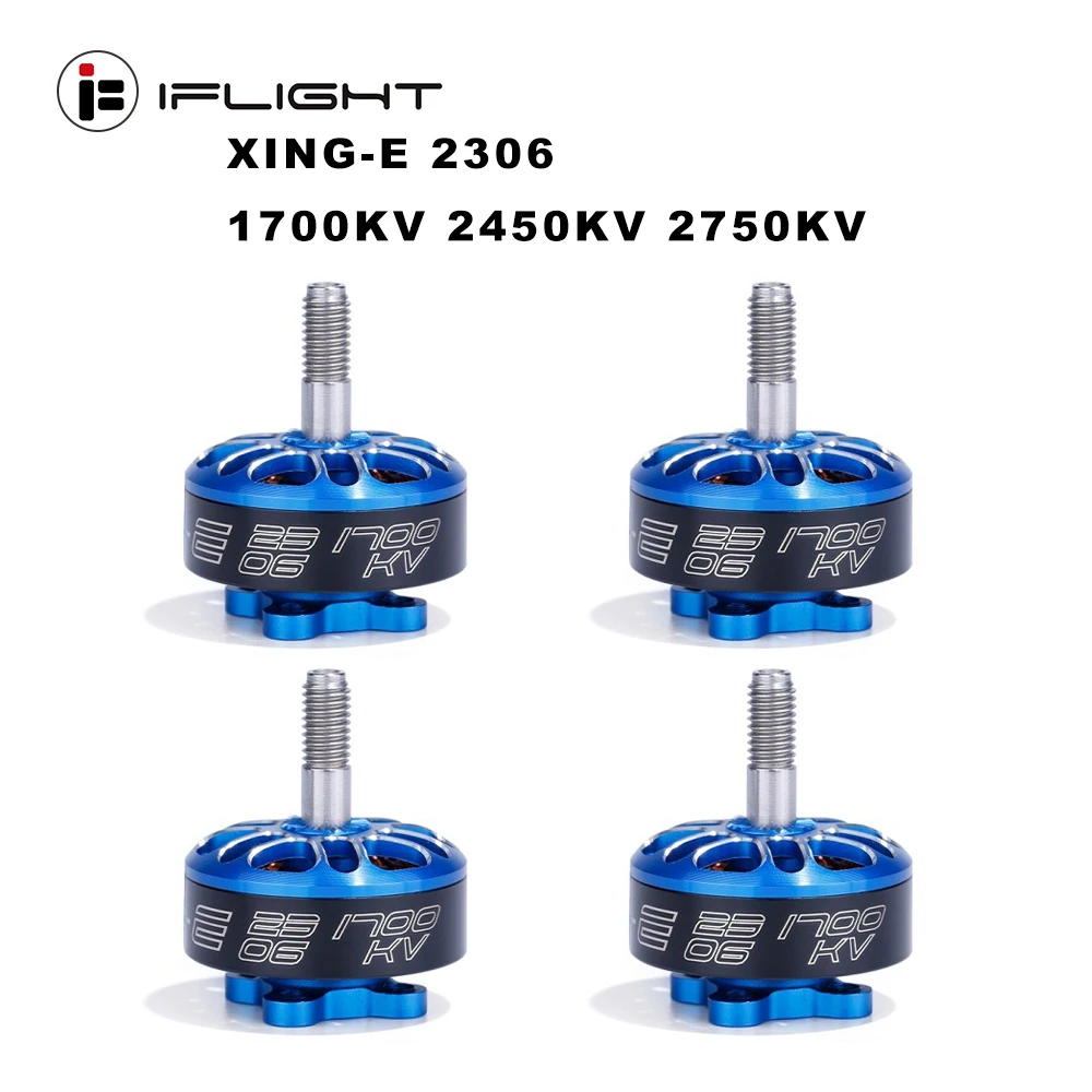 IFlight XING E 2306 1700KV 2450KV 2 6S бесщеточный двигатель для радиоуправляемого FPV гоночного