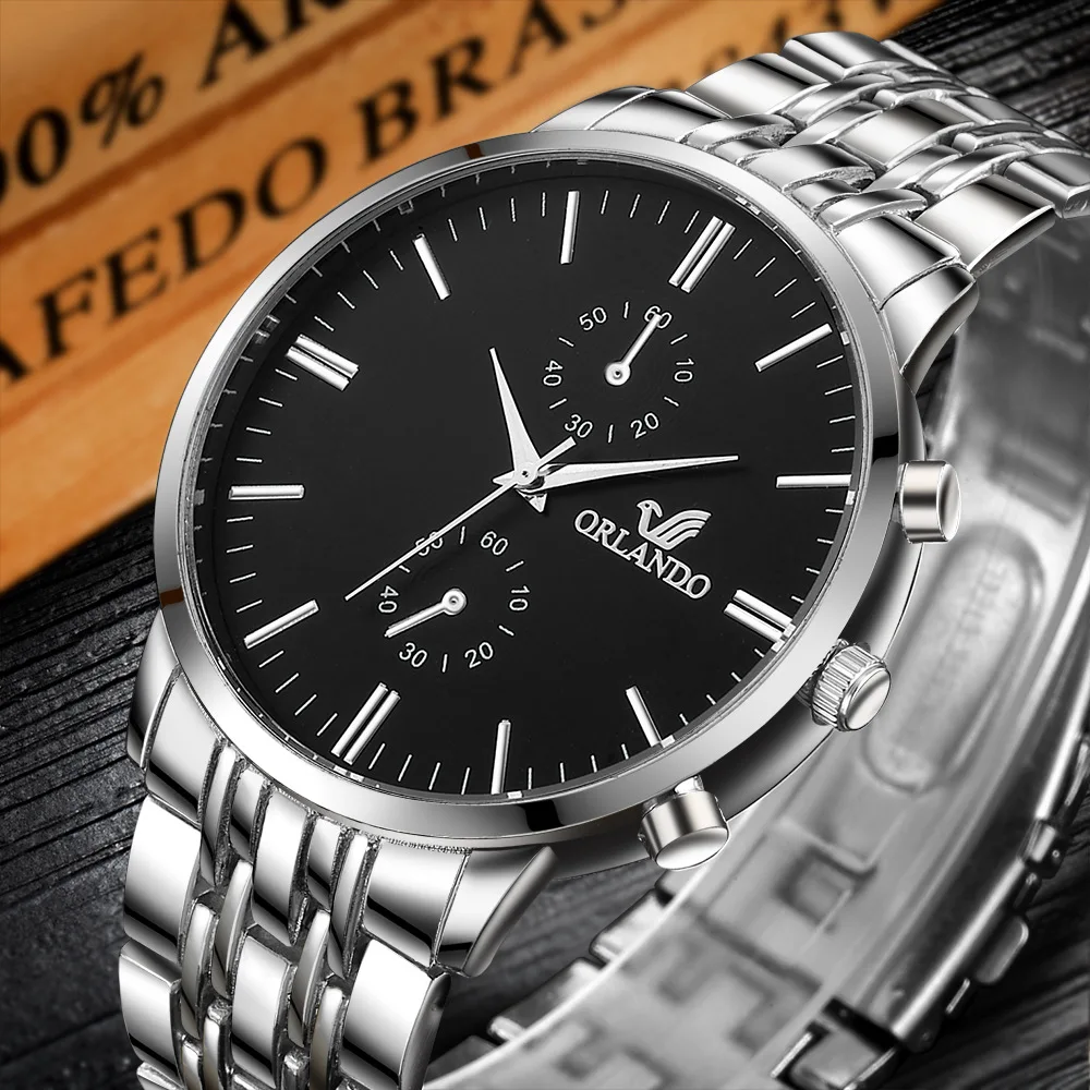 Модные Бизнес Мужские кварцевые часы мужские Топ люксовый бренд полностью из нержавеющей стали наручные часы повседневные часы-таймер relogio